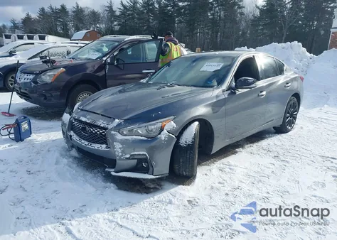 2018 Infiniti Q50 3.0T Red Sport 400 from USA, damaged, VIN JN1FV7AR5JM481684